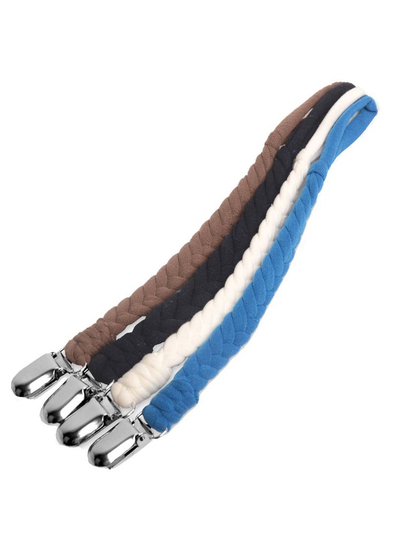 4 Piece High-quality Polyester, Non-toxic Stylish Designs Baby Pacifier Holder Strap Set - Image 1