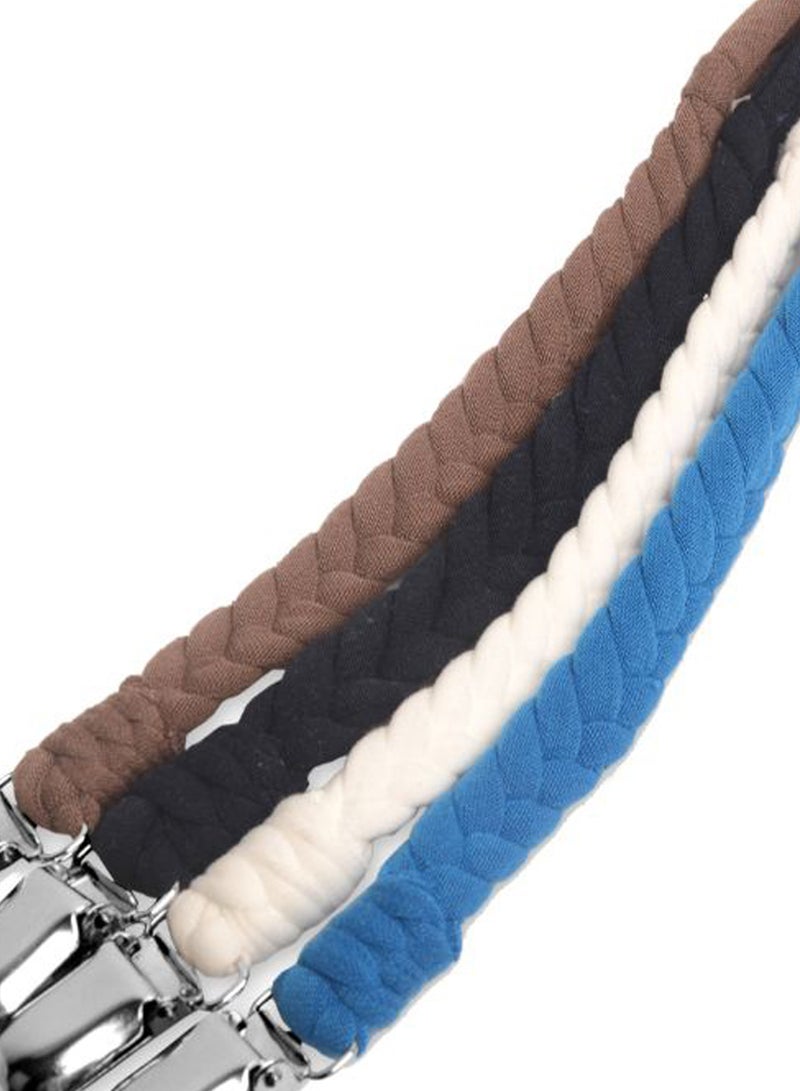 4 Piece High-quality Polyester, Non-toxic Stylish Designs Baby Pacifier Holder Strap Set - Image 2