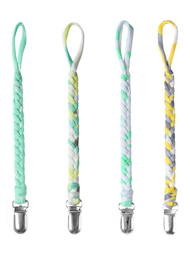 4-Piece Baby Pacifier Holder Strap Set - Image 1