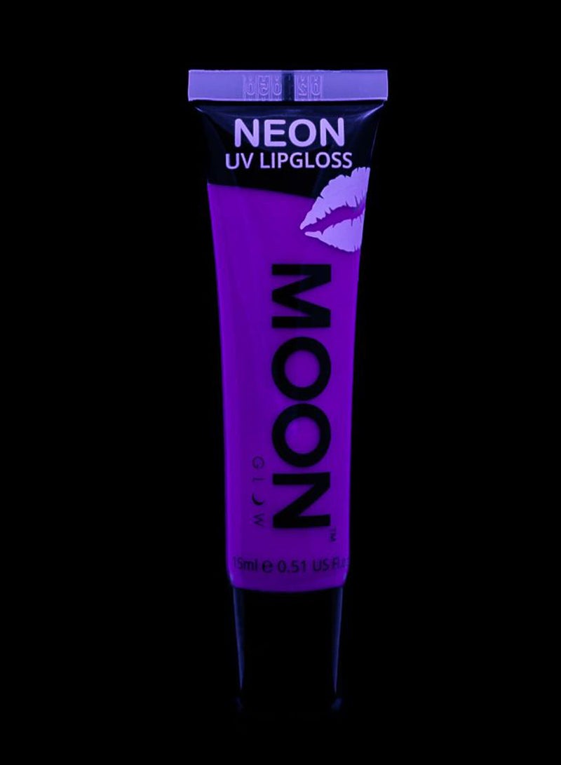Moon Glow Blacklight Neon UV Lip Gloss Blackcurrant Purple - Image 2
