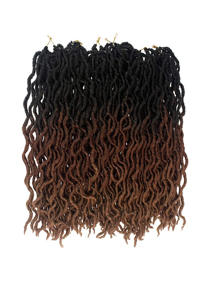 Liyate 6-Piece Curly Hair Extension Brown 18inch - Image 1