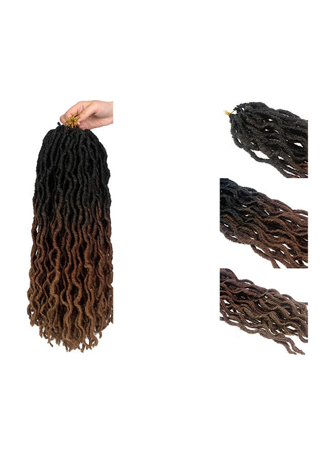 Liyate 6-Piece Curly Hair Extension Brown 18inch - Image 3