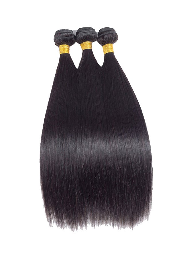 ROYAL IMPRESSION 3-Piece Brazillian Virgin Straight Human Hair Extension Black 2X1.02X0.98inch  - Image 1