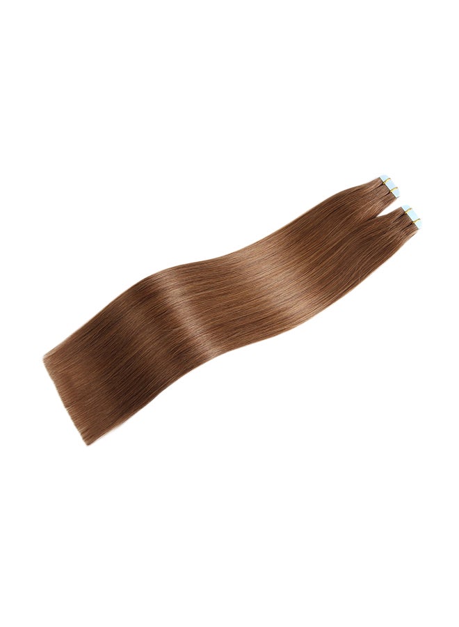 YILITE 20-Piece Silky Straight Remy Tape In Human Hair Extension Chestnut Brown 16inch - Image 1