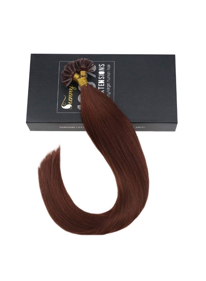 Sunny Hair Straight Keratin Bond Glue In Human Hair Extension Auburn Red 14inch  - Image 2