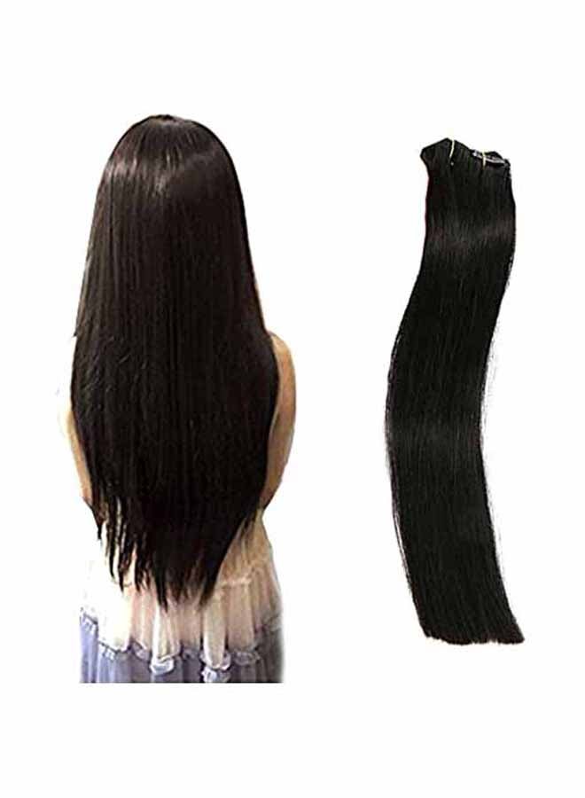 PoleStar Hair - Clip In Real Human Hair Extension Black 22inch - Image 1
