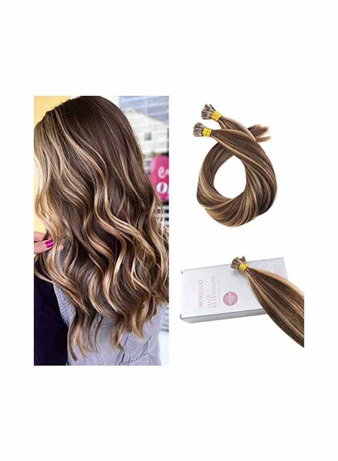 2-Piece Human Hair Extensions Set Brown 20inch - v1571057851/N30639480A_1