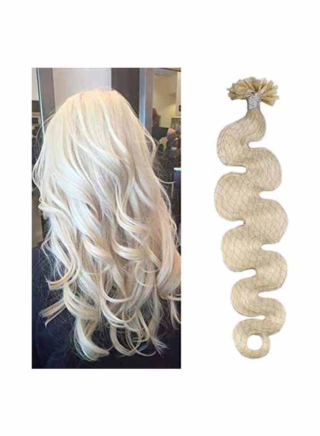 Moresoo Wave U Tip Fusion Human Hair Extension Light Blonde 14inch