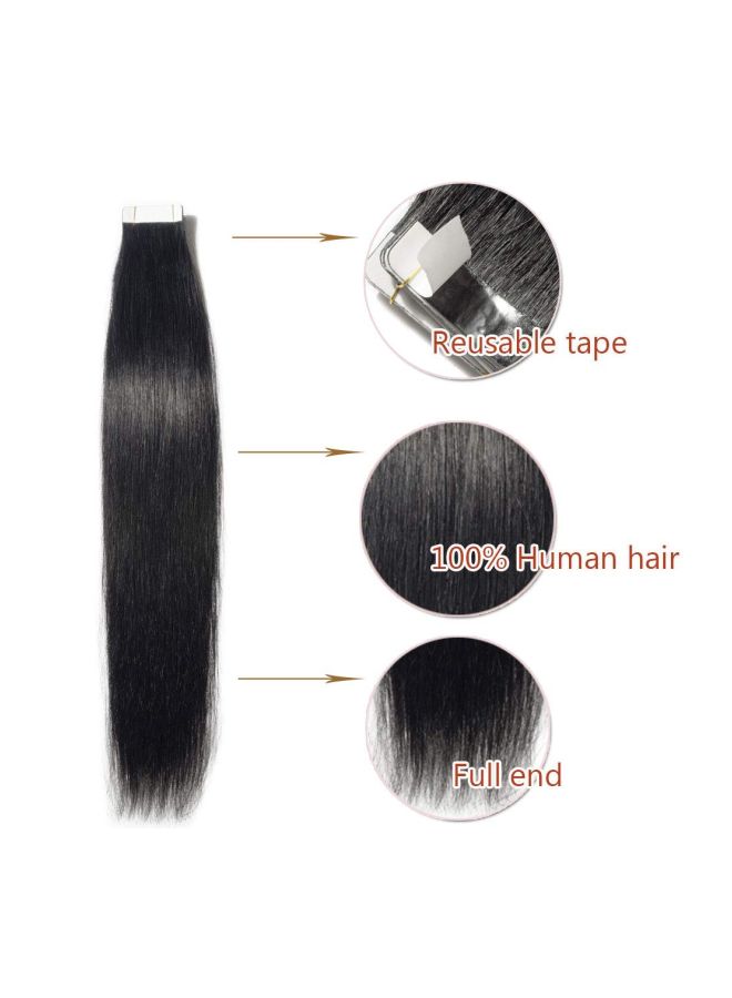Rich Choices 20-Piece Human Hair Extension Black 22inch - Image 2