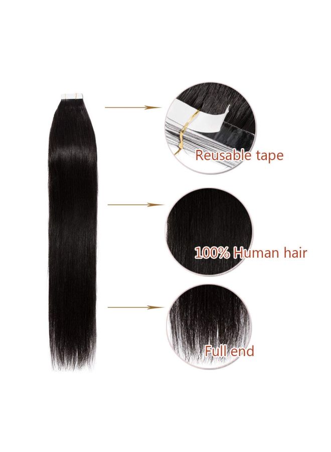 Rich Choices 20-Piece Human Hair Extension Black 22inch - Image 2