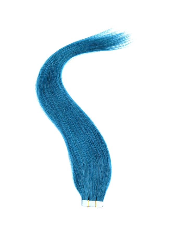 Fabwigs Tape In Straight Hair Extension Blue 24inch 