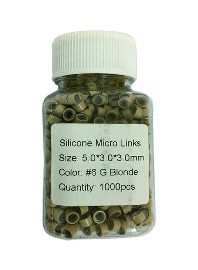 جامب مجموعة حلقات دقيقة مبطنة من السيلكون من 1000 قطعة رقم 6 - أشقر ذهبي - Image 1
