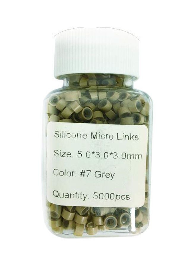 Jump 1000-Piece Silicone Micro Lined Beads Grey 5ml - Image 1