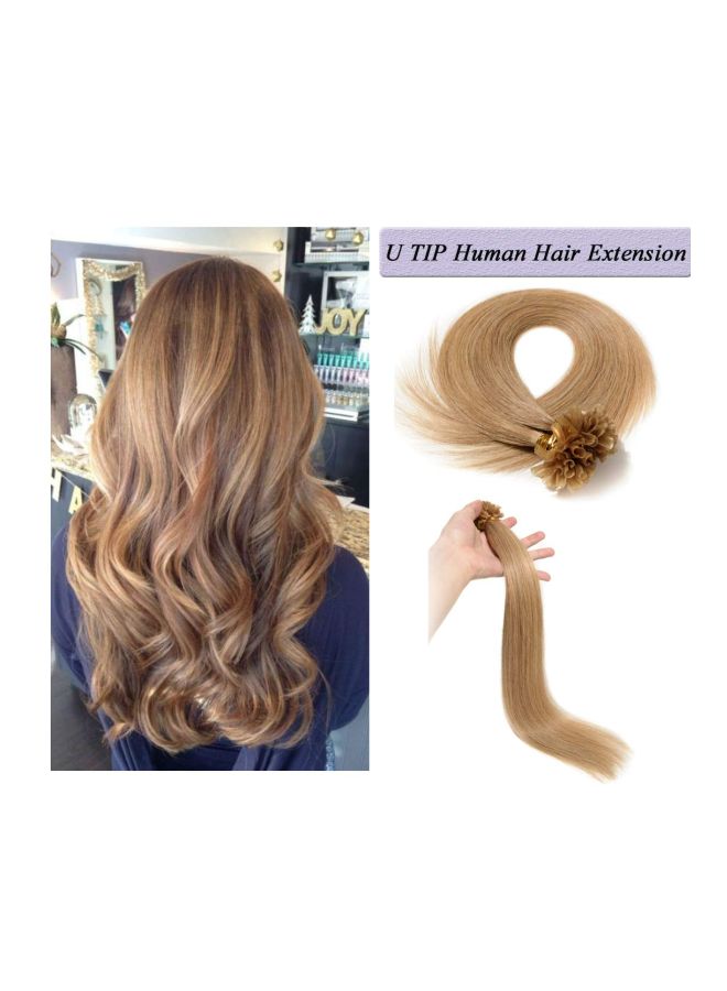 S-noilite - 2-Piece U Tip Silky Straight Hair Extensions 27 Beige 24inch - Image 1