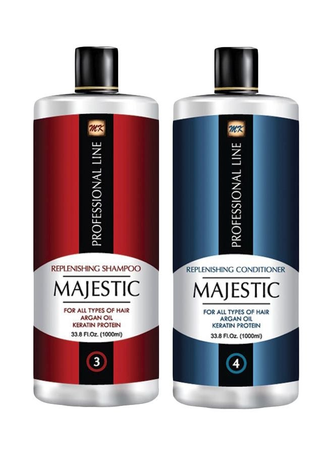 Majestic Keratin Replenishing Shampoo And Conditioner Set 