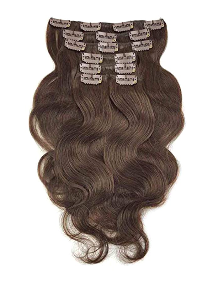 Re4U Hair Wavy Clip in for African Hair Extension Brown - Image 1
