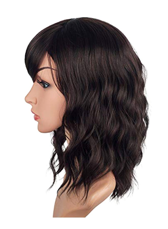 SYMEIW Short Wavy Curly Hair Wig Black - Image 3