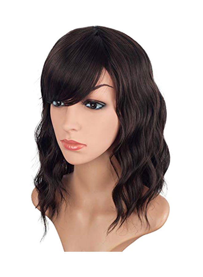 SYMEIW Short Wavy Curly Hair Wig Black - Image 2