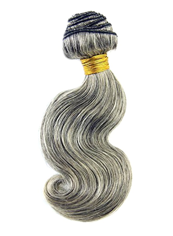 وصلة شعر ماليزي طبيعي مموج وغير معالج رمادي 12بوصة
