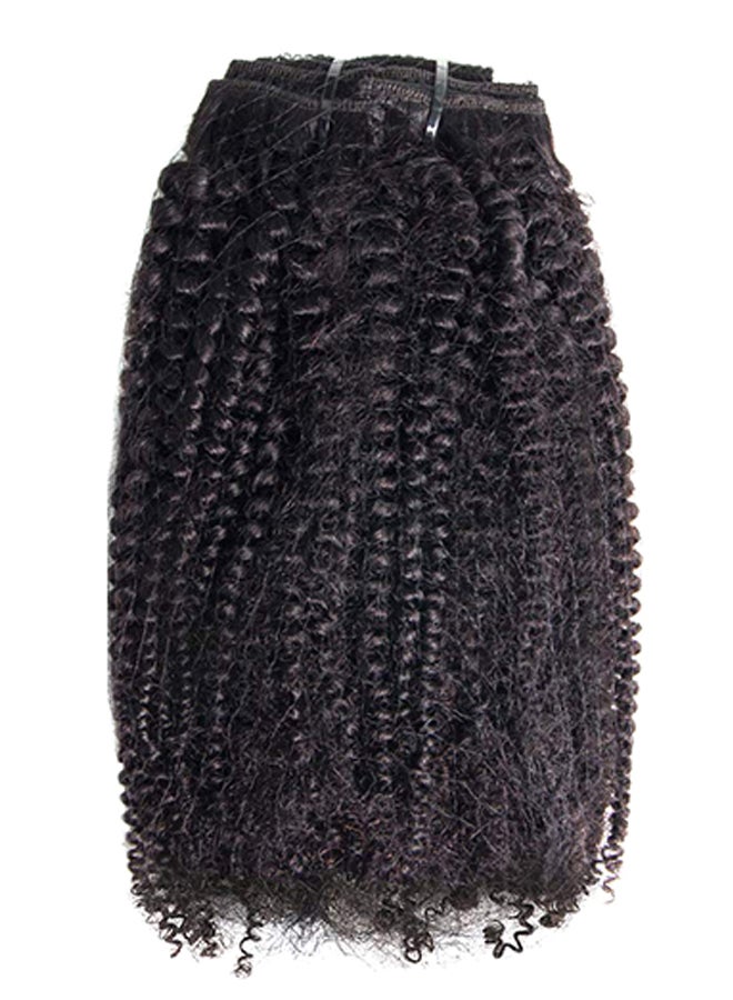 مجموعة وصلات شعر ريمي مزدوجة من 8 قطع أسود