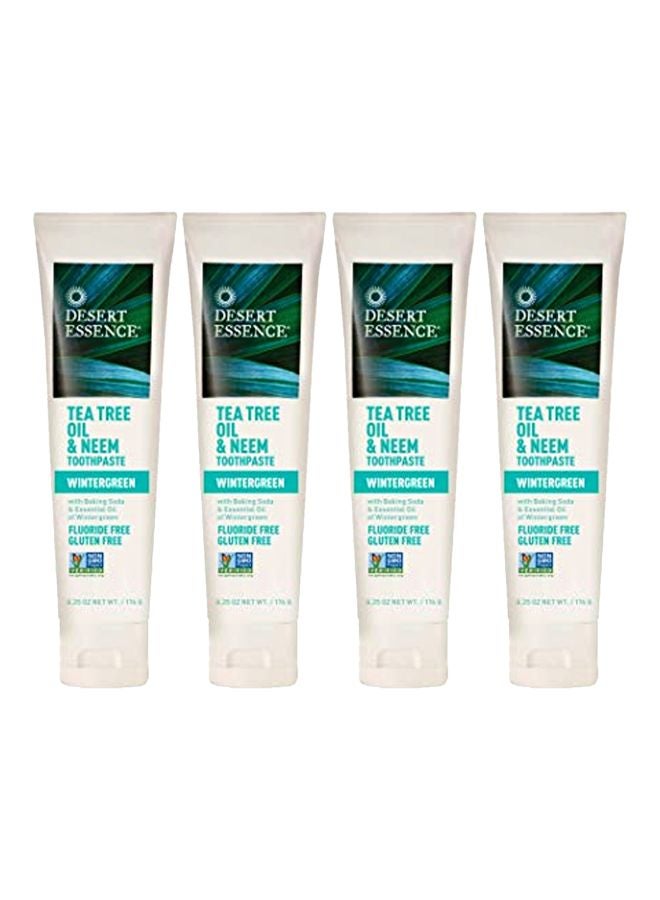 Desert Essence 4-Piece Tea Tree Toothpaste Fennel Multicolour - Image 1