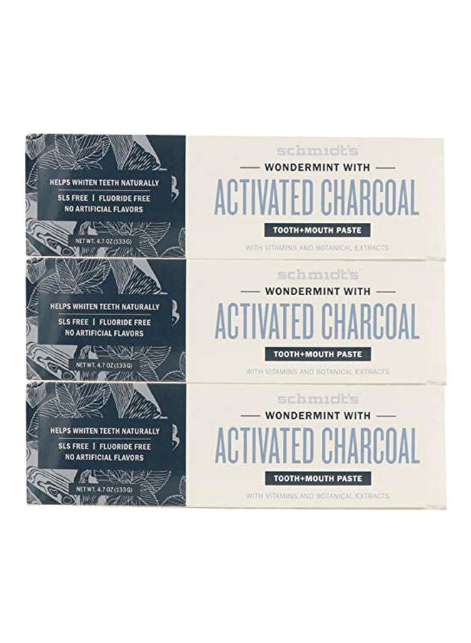 Schmidt's - 3-Piece Wondermint With Activated Charcoal Toothpaste - Image 1