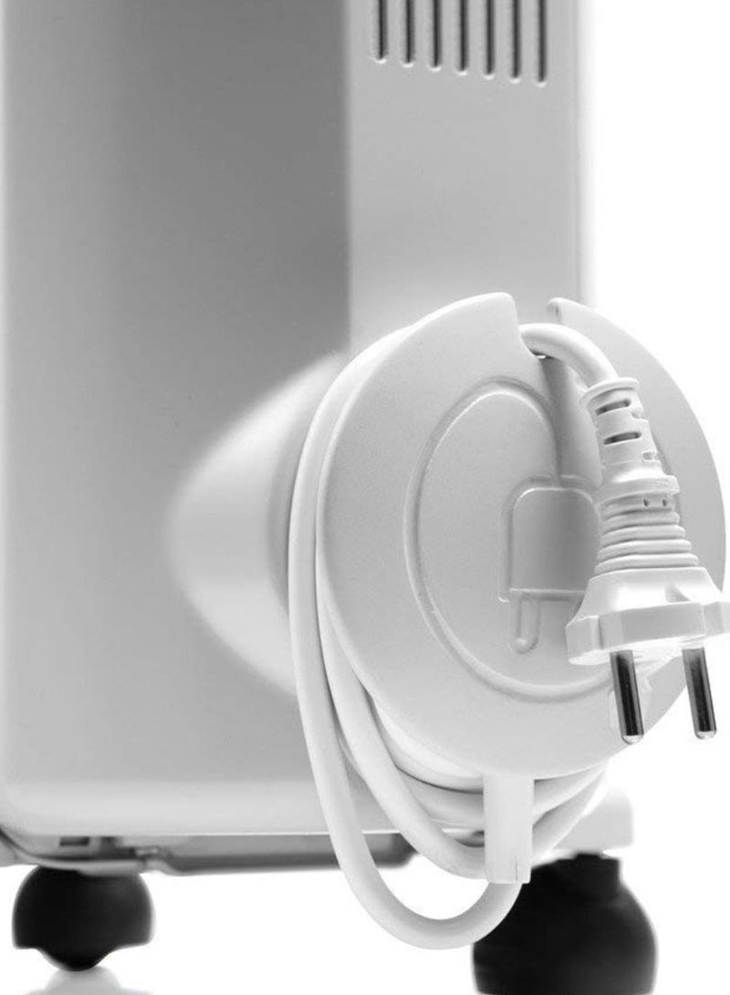 De'Longhi Oil Filled Radiator Room Heater 900W 2000 W TRRS0920 White/Black - Image 2