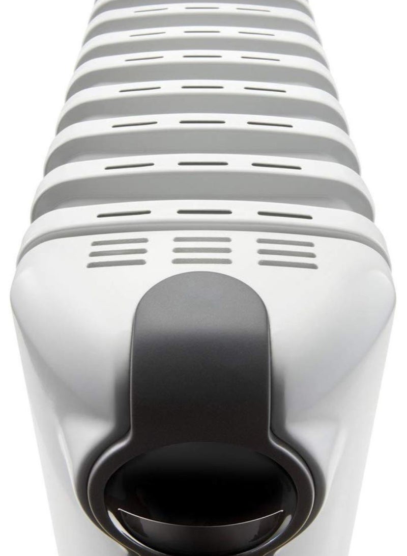 De'Longhi Oil Filled Radiator Room Heater 900W 2000 W TRRS0920 White/Black - Image 3