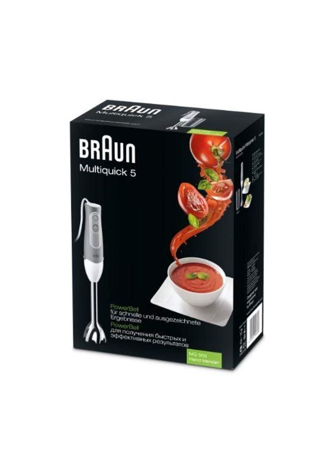 Barun - Hand Blender 600W MQ500 Grey/White/Silver - Image 1