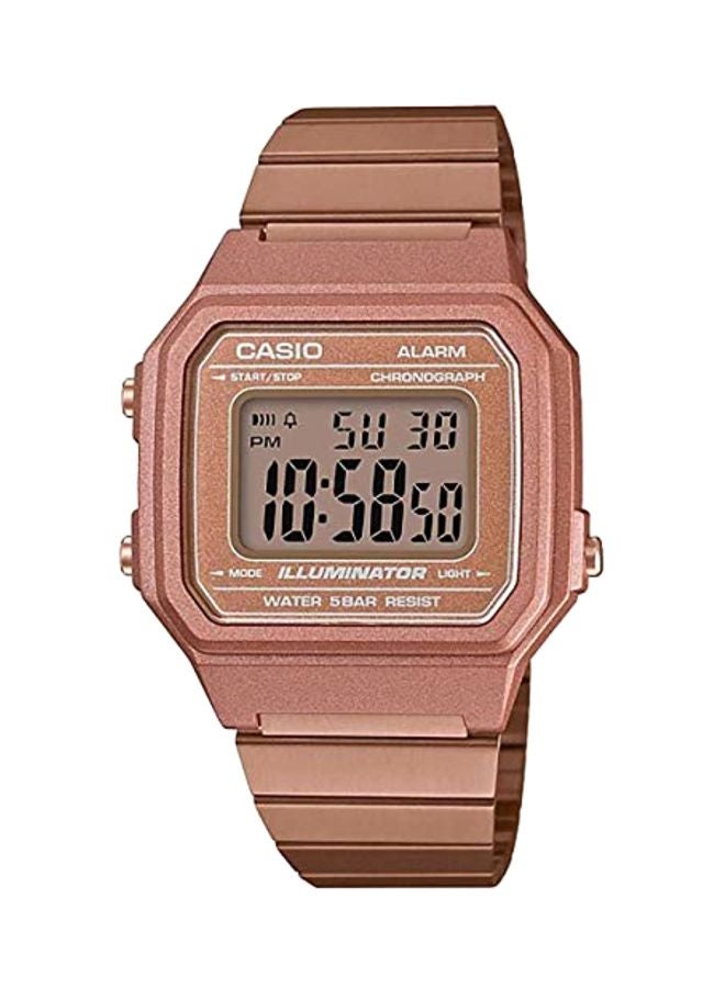 كاسيو ساعة يد رقمية مقاومة للماء طراز B650WC-5AEF - مقاس 41 مم - لون ذهبي وردي للرجال - Image 1