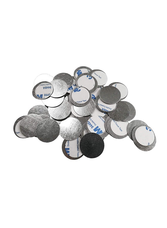 TUOKING 50-Piece Round Metal Stickers For Eyeshadow Palette Silver - Image 1