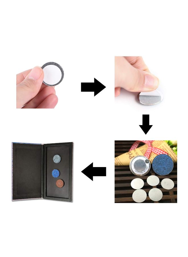TUOKING 50-Piece Round Metal Stickers For Eyeshadow Palette Silver - Image 3