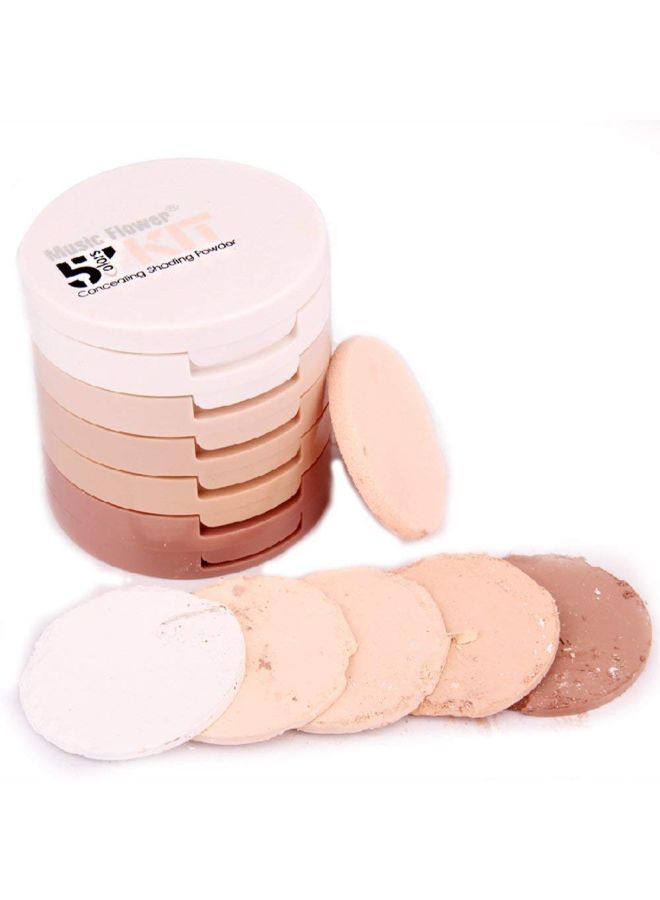 يوكانبي بودرة تظليل وإخفاء عيوب من 5 ألوان متعدد الألوان - Image 3