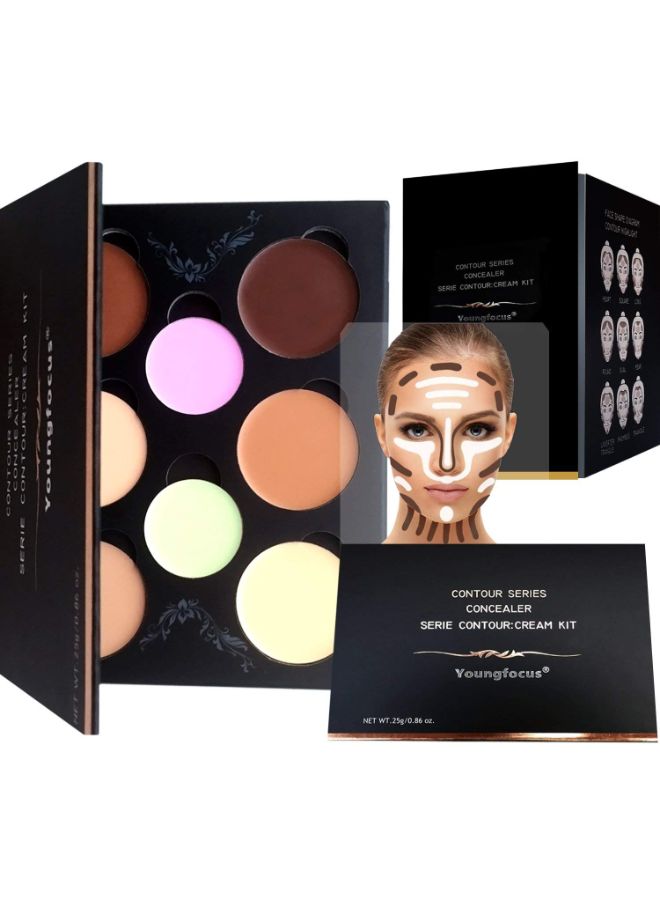 youngfocus - Contouring Foundation Makeup Palette Multicolour - Image 1