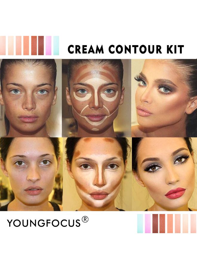 youngfocus - Contouring Foundation Makeup Palette Multicolour - Image 1