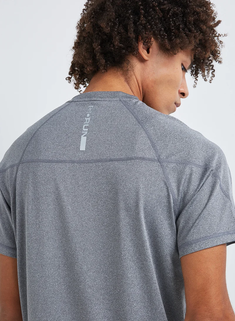 SKECHERS Drytech Round Neck T-Shirt Charcoal