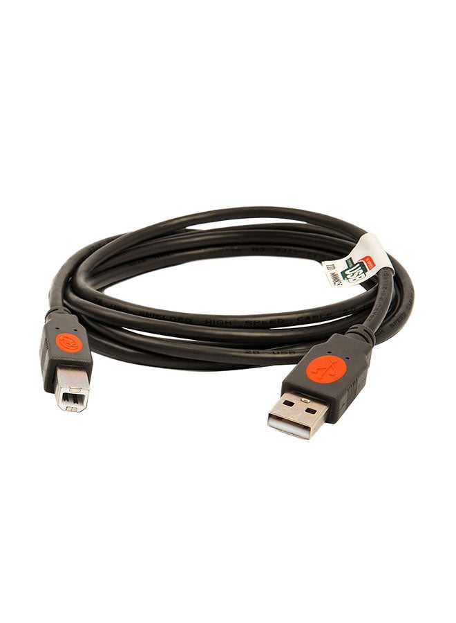 2B USB 2.0 A Printer Cable 1.8cm | Black 