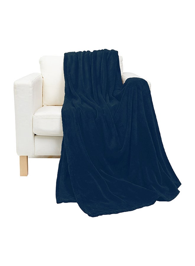 Comfy Fleece Bed Blanke flannel Blue 210 x 220cm 