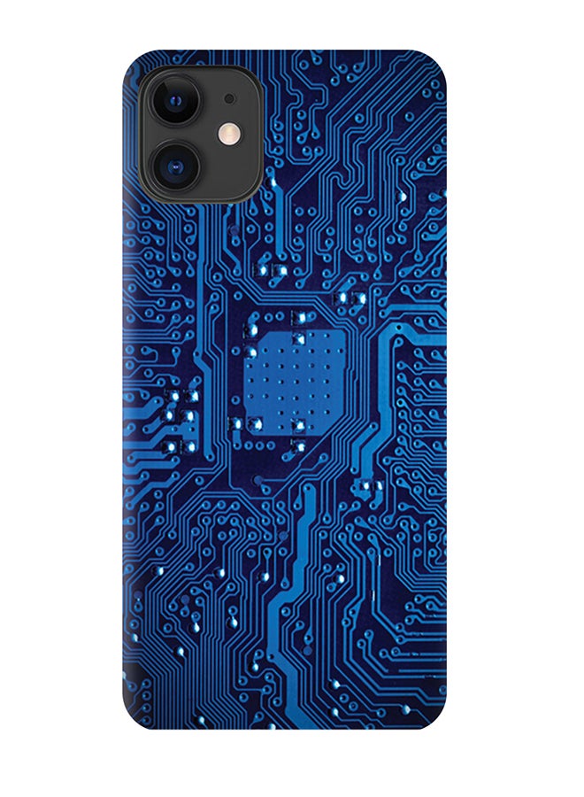 غطاء حماية واق لهاتف أبل آيفون 11 مزين بنمط لوحة دارة كهربائية