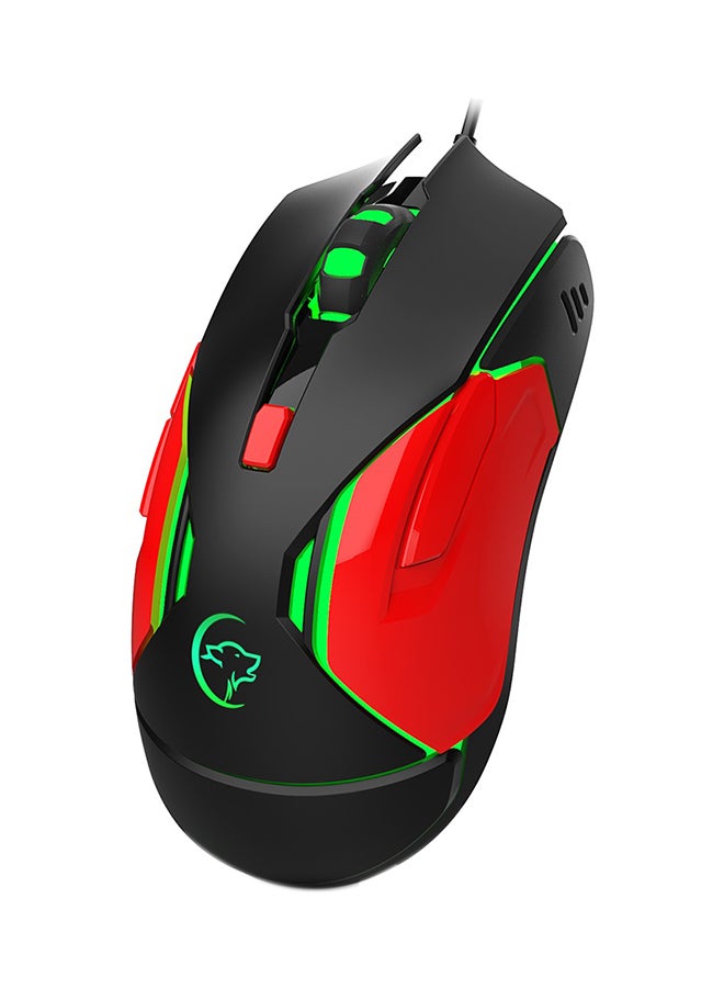 YWYT 4 Adjustable Optical Wired Gaming Mouse With Light Effects Black/Red  - Image 2