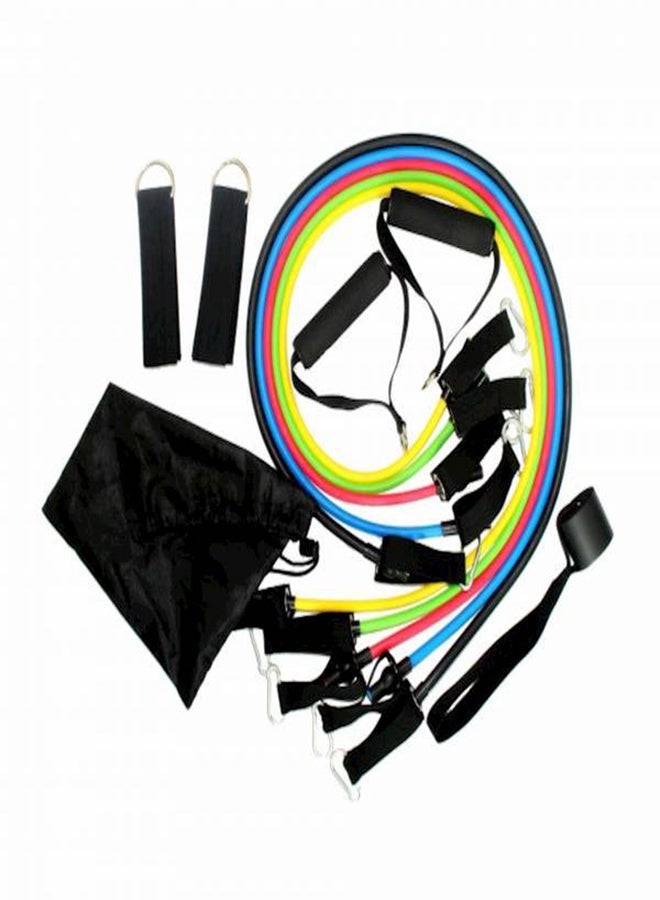 Kanteen Store 11 Pcs Fitness Resistance Band Set With Stackable Exercise Bands Legs Ankle Straps Multi-Function Professional Fitness Equipment  - Image 1