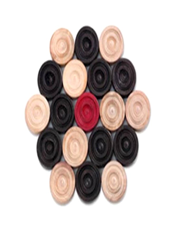 Wooden Carrom Board  Set With Wooden  Coins And Striker 30x30cm - Image 1