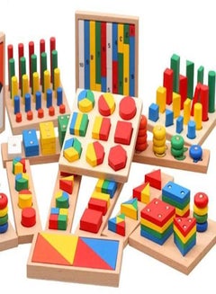 Generic 14-Piece Montessori Teaching Aids Educational Wooden Toys  - Image 2