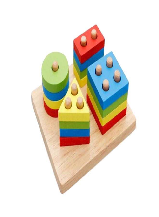 لعبة اشكال هندسية تعليمية مكون من اربعة اشكال توضع في اعمدة - Image 1