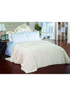 4HOME Double Faced Fur Blanket Velvet White 220x200cm 