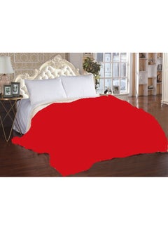 4HOME Double Faced Fur Blanket Velvet Red 216x239cm 