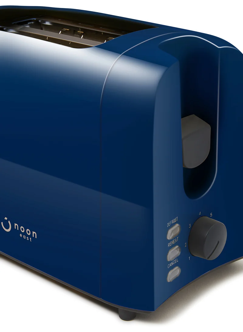 Noon East Bread Toaster - For 2 Slice- 700 W With Defrost Function- Dark Blue 700.0 W TA01105 Dark Blue