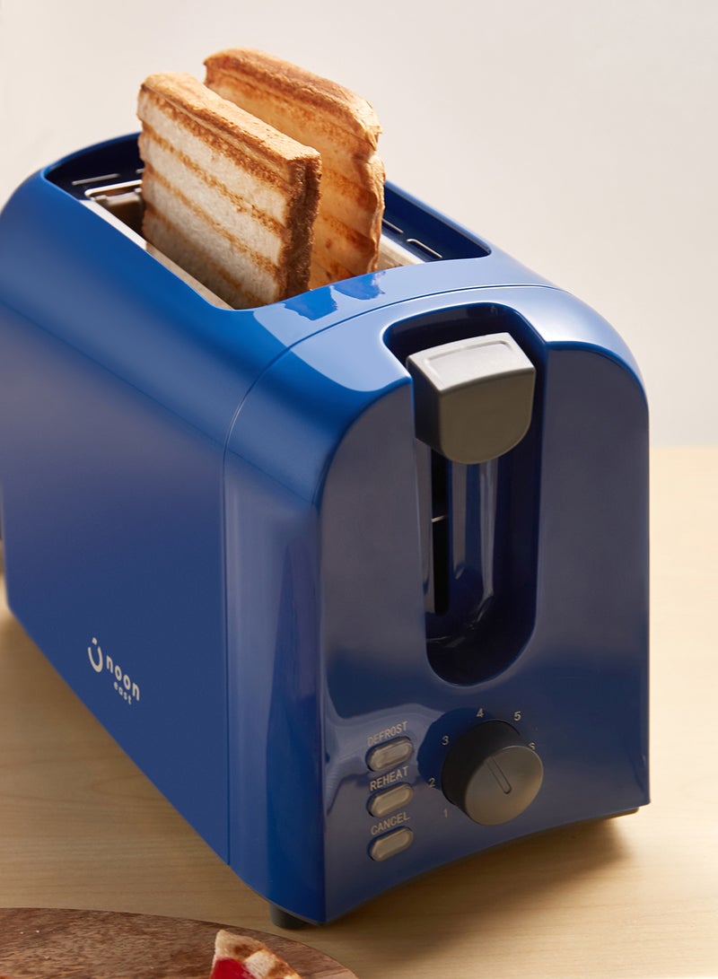 Noon East - Bread Toaster - For 2 Slice- 700 W With Defrost Function- Dark Blue 700.0 W TA01105 Dark Blue - Image 1