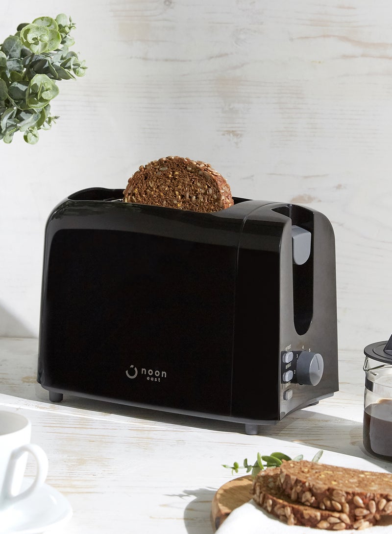 Noon East - Bread Toaster - For 2 Slice- 700 W With Defrost Function- Black 700.0 W TA01105 Black - Image 1