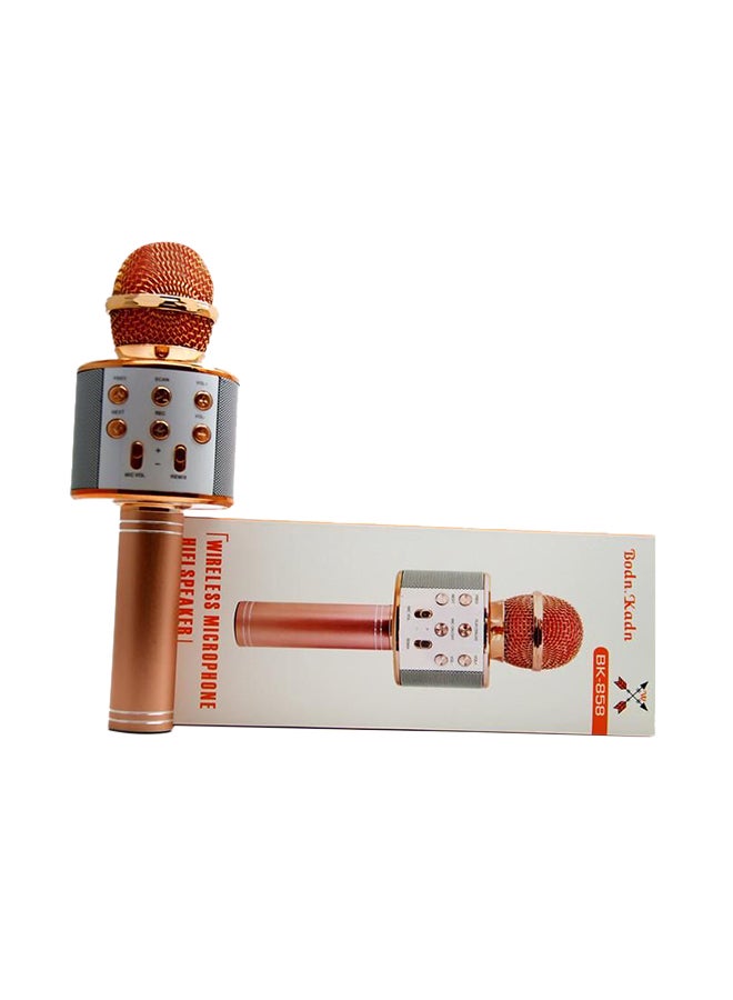 BK-858 Wireless Karaoke Handheld Microphone 2724646756593 Gold